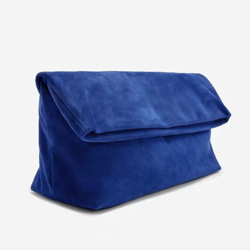 WOMEN'S MAXI SUEDE CLUTCH, Luxury Designer Evening Dress Bag, Fashionable Handbag Purses for Women
