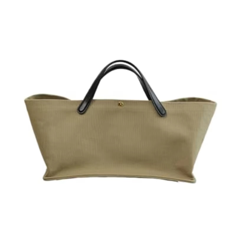 Women's Canvas Leather Totes Handbag Commuting Shoulder Crossbody Armpit Bag Leisure Versatile Casual Chic Stylish Clutch